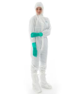 BioClean™ BDCHT suojahaalari hupulla valkoinen koot S-XXXL