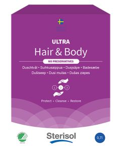 Sterisol® Ultra Hair & Body shampoo/suihkusaippua 12x700ml
