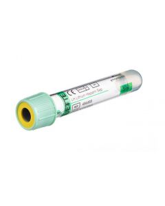 Vacuette® Li-Hepariinigeeliputki 3ml minttu/keltainen korkki 13x75mm 50kpl