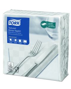 Tork Textured Dinner lautasliina 39x39cm 1/4 2-krs 50kpl valkoinen