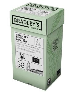 Bradley's Sencha & Matcha vihreä luomu tee 4x25pss