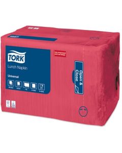Tork Lunch lautasliina punainen 32x33cm 1/4 1-krs 500kpl