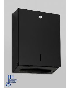Käsipyyheannostelija musta metalli