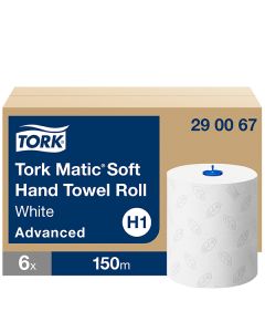 Tork H1 Matic Advanced rullakäsipyyhe 2-krs valkoinen 6rll