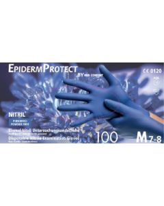 Epiderm Protect nitriilikäsine puuteriton sininen 100kpl eri kokoja