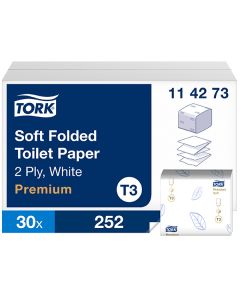 Tork T3 Premium Soft arkitettu wc-paperi 2-krs valkoinen 7560ark