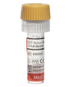 MiniCollect® seerumigeeliputki 0,5/0,8ml kauhalla 50kpl