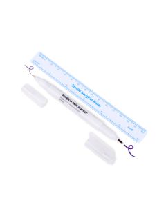 Bea Pro Ihonmerkkauskyn&auml; kaksoisk&auml;rjell&auml; 0,5mm/1mm + viivoitin steriili 10kpl