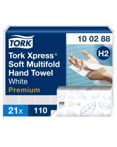 Tork H2 Xpress® Soft Multifold Premium käsipyyhe 2-krs valkoinen 2310ark       
