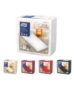 Tork Linstyle&reg; Dinner lautasliina Premium 39x39cm 1/8 1-krs 50kpl eri v&auml;rej&auml;