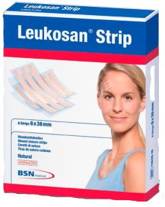 Leukosan® Strip haavansulkuteippi 6x38mm 60kpl (6x10kpl)