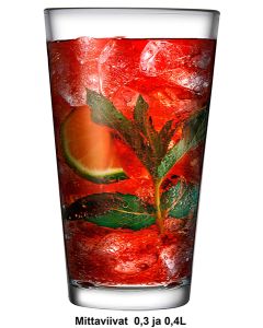 Parma Olutlasi 450ml mittaviivat 0,3 ja 0,4l pinottava karkaistu 24kpl
