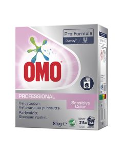 Omo Professional Sensitive Color hajustamaton pyykinpesujauhe 8kg