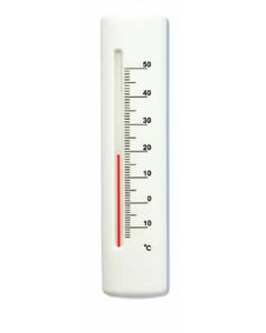 Huonelämpömittari 102 valkoinen muovikotelo 14cm