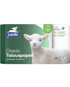 Lambi talouspaperi 2-krs valkoinen 50ark x 20rll