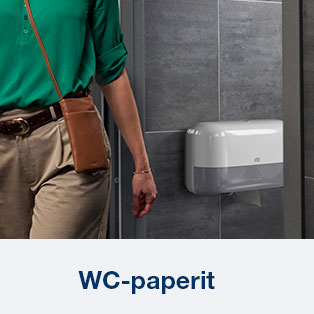 Tork WC-paperi ja WC-paperiannostelijat ammattik&auml;ytt&ouml;&ouml;n