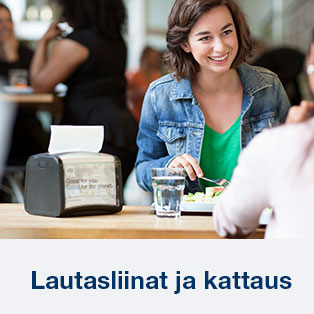Tork lautasliinat ja lautasliina-annostelija ammattik&auml;ytt&ouml;&ouml;n