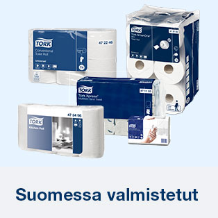 Suomessa valmistetut Tork-paperi- ja hygieniatuotteet