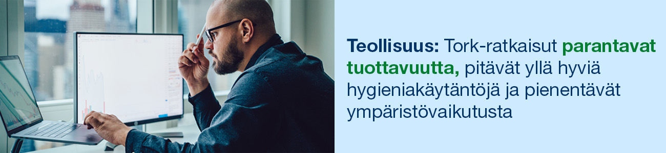 Tork hygieniaratkaisut teollisuuden ammattik&auml;ytt&ouml;&ouml;n
